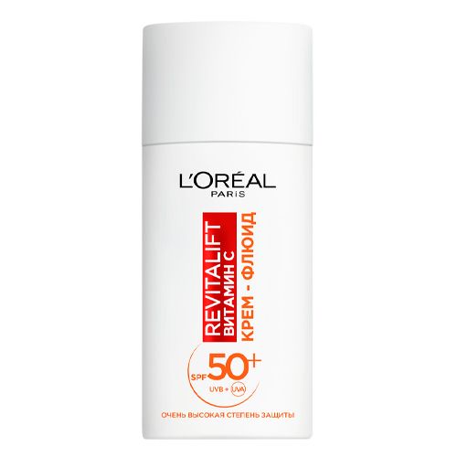 Крем-флюид L'Oreal Revitalift SPF 50 Витамин С дневной для лица, 50 мл, купить недорого