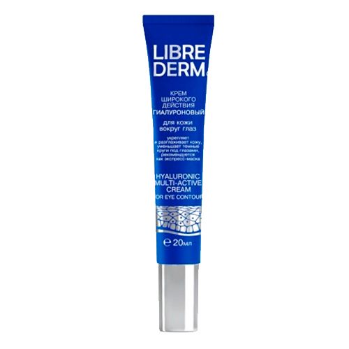 Gialuron kremi Librederm ko'z atrofidagi teri uchun keng ta'sir, 20 ml