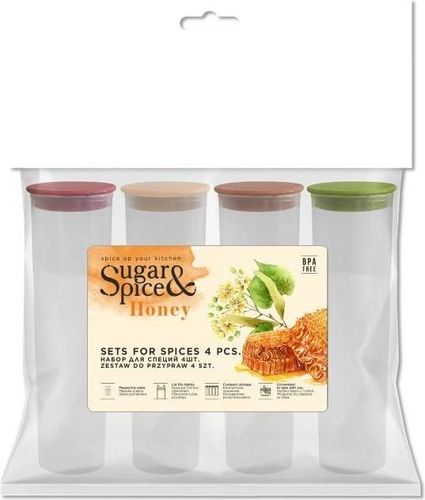 Набор емкостей для специй Sugar&Spice Honey, 4 шт