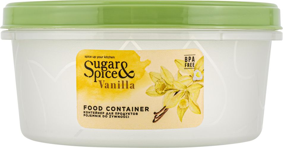 Vintli qopqoqli oziq-ovqat bankasi Sugar&Spice Vanilla, 0.4 l, Brusnika