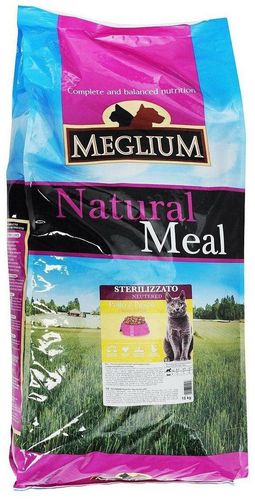 Сухой корм Meglium Sterilizzato, для взрослых cтерилизованных кошек, 15 кг