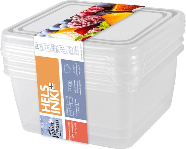 Набор контейнеров для заморозки PT Frozen, 0.45 л 3 шт