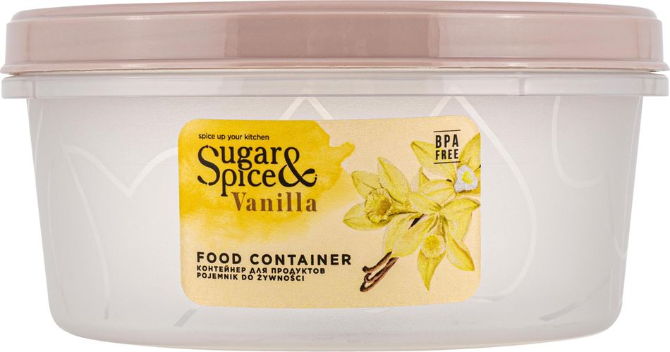 Oziq-ovqat uchun banka Sugar&Spice Vanilla vintli qopqoq bilan, 0,4 l, Bej