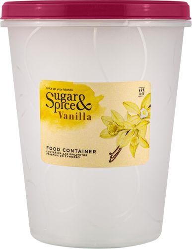 Банка для продуктов Sugar&Spice Vanilla с завинчивающейся крышкой, 1 л, Розовый