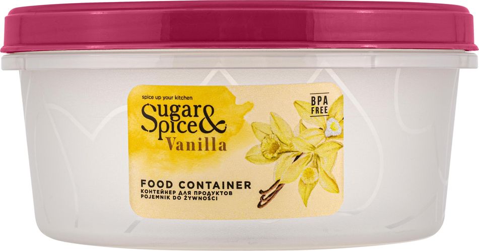 Oziq-ovqat uchun banka Sugar&Spice Vanilla vintli qopqoq bilan, 0,4 l, Pushti