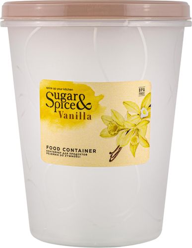 Банка для продуктов Sugar&Spice Vanilla с завинчивающейся крышкой, 1 л, Бежевый