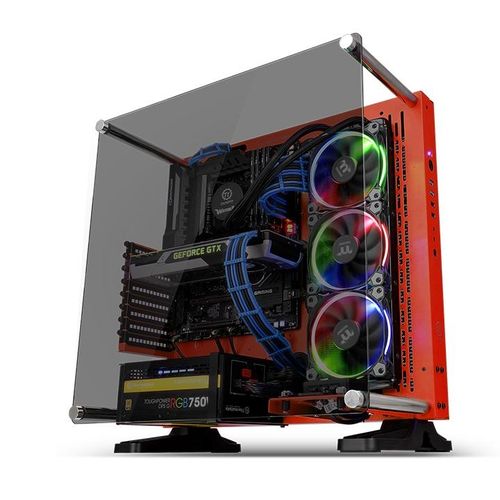 Korpus Thermaltake Core P3 TG CA-1G4-00M3WN-03, Qizil