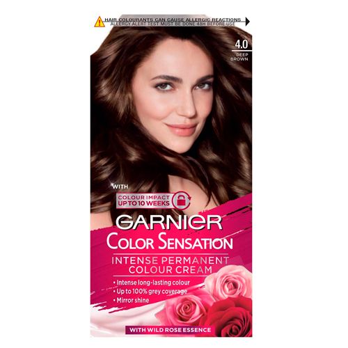 Стойкая крем-краска для волос Garnier Color Sensation Роскошь цвета, №-4.0 Королевский оникс, 100 мл