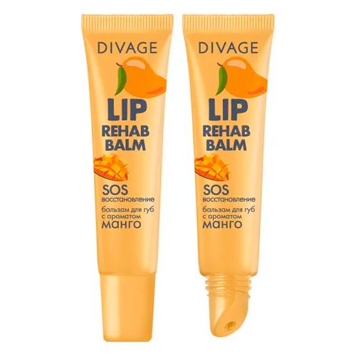 Lab uchun balzam Lip Divage Rehab Balm mango aromati bilan