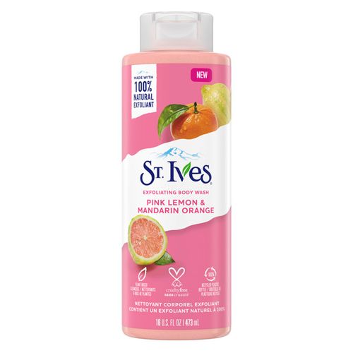 Гель для тела St. Ives Exfoliating Body Wash Pink Lemon Mandarin Orange, 473 мл
