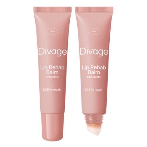 Восстанавливающий Бальзам для губ Divage Lip Rehab Balm SOS lip repair с ароматом шоколада Chocolate