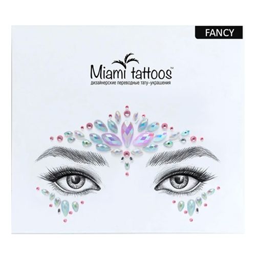 Кристаллы на клейком слое Miami Tattoos для лица FACE GEMS Fancy