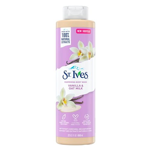 Гель для душа St. Ives Pampering Body Wash Vanilla Oat Milk, 650 мл