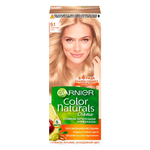 Стойкая питательная крем-краска для волос Garnier Color Naturals, №-9.1 Солнечный пляж