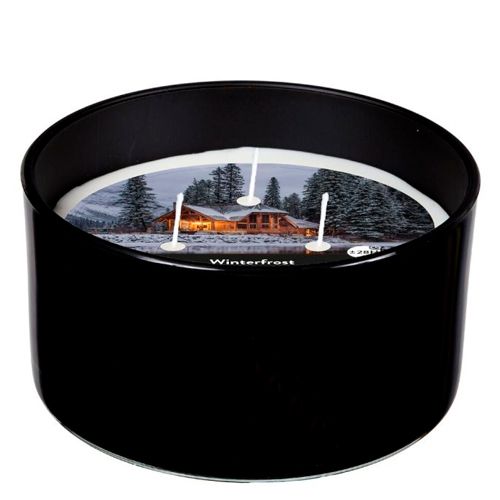 Свеча ароматическая SPAAS с 3 фитилямия Glass 3-wick black Winterfrost