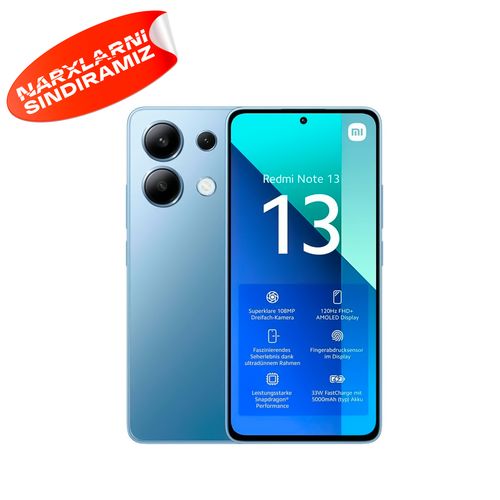 Смартфон Xiaomi Redmi Note 13, 1 год гарантии, Ice Blue, 6/128 GB