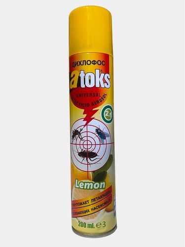 Hasharotlar va parazitlar bilan kurashish va yo'q qilish vositasi Atoks Lemon, 200 ml