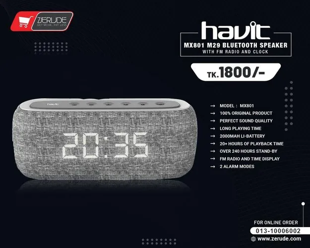 Портативная Колонка Bluetooth Havit MX801, Серый, купить недорого