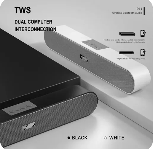 Портативная Колонка Bluetooth WK Design D11, Черный, фото