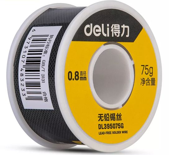 Олово для пайки 99.3% Deli DL395075G, 0.8 мм