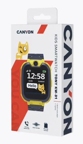 Детские умные часы Canyon Tony KW-31, Желтый, фото