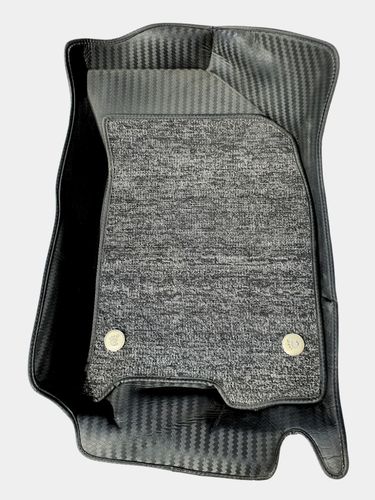 Автомобильные 7D коврики Chevrolet Nexia-2, Черный-Серый, купить недорого