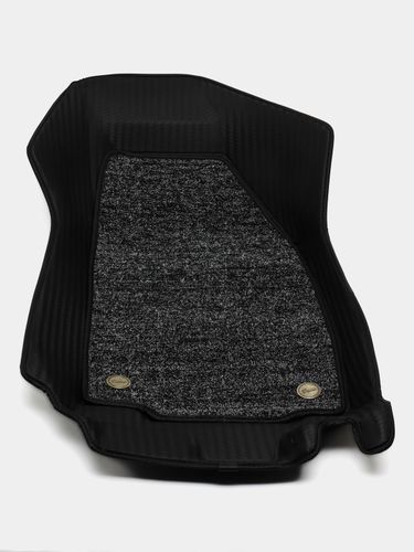 Автомобильные коврики 7D в салон автомобиля Chevrolet Cobalt, Черный-Серый, купить недорого