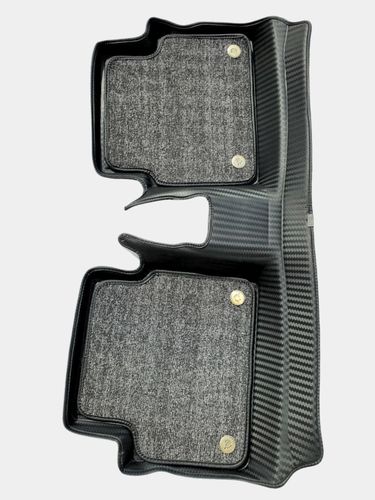 Автомобильные 7D коврики Chevrolet Nexia-2, Черный-Серый, фото