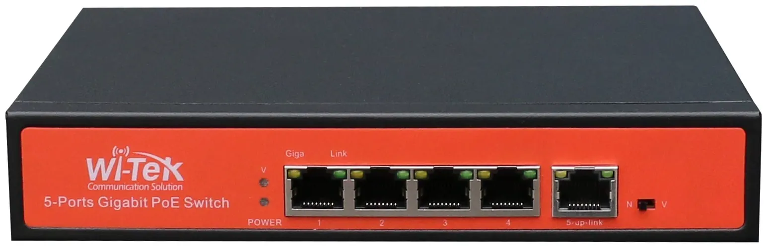 Неуправляемый коммутатор Wi-Tek 65W PoE WI-PS305G