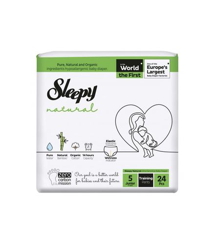 Детские подгузники Sleepy Natural №5 11-18 кг, 24 шт