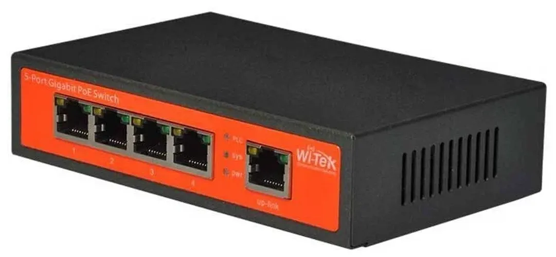 Неуправляемый коммутатор Wi-Tek 65W PoE WI-PS305G, купить недорого