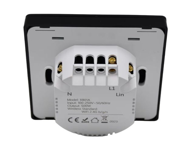 Smart WiFi bir tugmali devor kaliti Euro Module T3UE1C, Qora, в Узбекистане