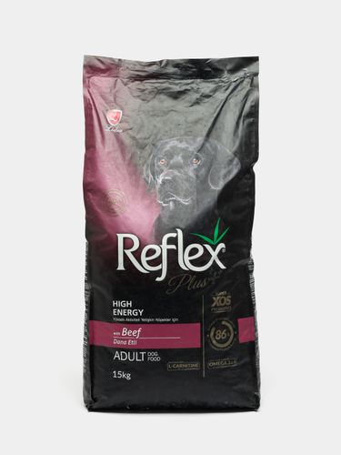 Сухой корм Reflex Plus High Energy для активных взрослых собак с телятиной, 15 кг