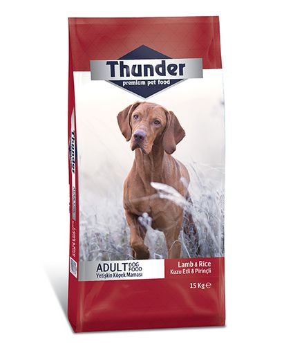 Сухой корм Thunder с ягненком и рисом для взрослых собак, 15 кг