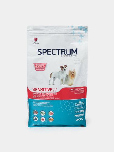Сухой корм Spectrum Sensitive 26 с ягнёнком и рисом для средних и крупных пород собак, 3 кг