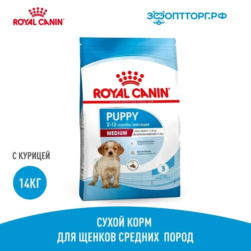 Itlar uchun yem Royal Canin Medium Puppy, 20 kg