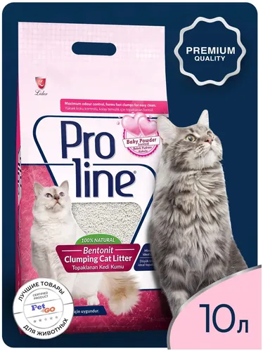 Наполнитель для кошачьего туалета Proline Baby Powder, 8.5 кг