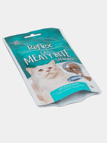 Лакомство для кошек Reflex Meaty Byte With Мягкие подушечки с уткой и сыром, 40 гр, в Узбекистане