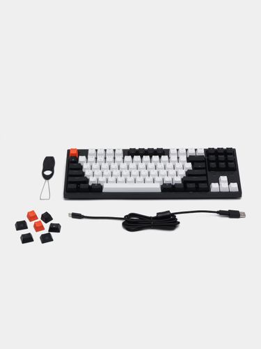 Клавиатура Keychron C1 Wired 87 Key Gateron Switch Mechanical Keyboard White LED, Синий