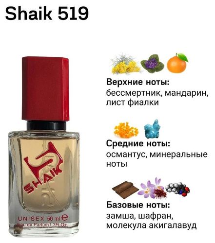 Parfyum suvi Shaik №519 Ganymede, 50 ml