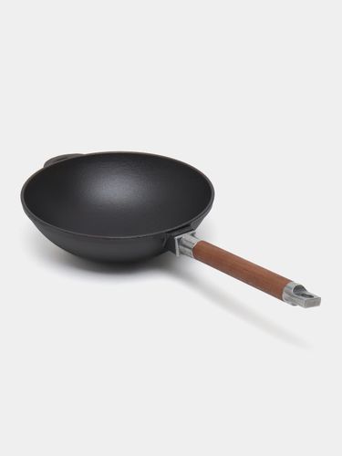 Чугунная сковорода WOK Биол-Гардарика 1124, 24 см, Черный