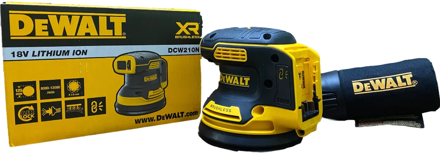 Эксцентриковая шлифмашина Dewalt DCW210N-XJ, фото