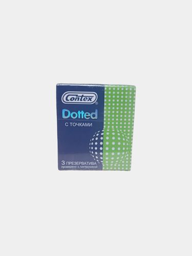 Презервативы Contex Dotted с точками, 3 шт, купить недорого