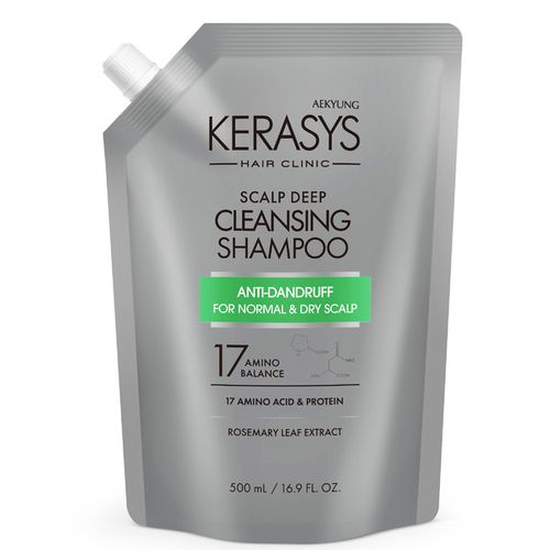 Quruq va normal bosh terisini davolash uchun shampun Kerasys Scalp Deep Cleansing Shampoo, 500 ml