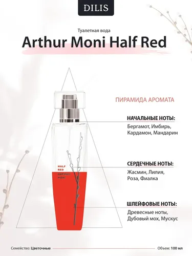 Tualet suvi Dilis Arthur Moni Half Red, 100 ml, в Узбекистане