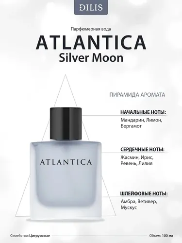 Parfyum suvi Dilis Atlantica Silver Moon, 100 ml, в Узбекистане