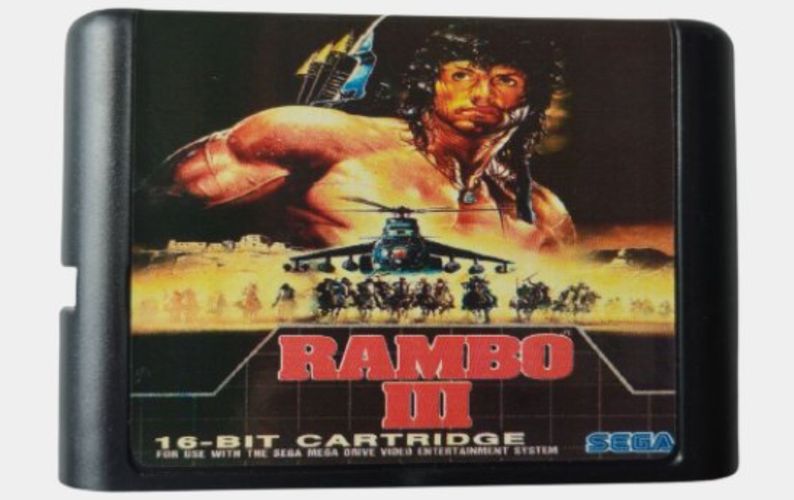 Картридж для игровой приставки Sega 16 bit Rambo 3