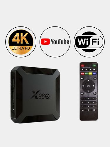 Смарт ТВ приставка Android Smart TV Box X96Q PRO, 2/16 GB, Черный