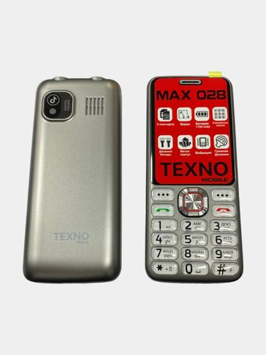 Телефон Texno Max 028, Серый, в Узбекистане