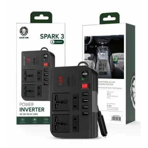 Автомобильный инвертор Green Lion GNSPOW300W Spark 3 300W, Черный, купить недорого